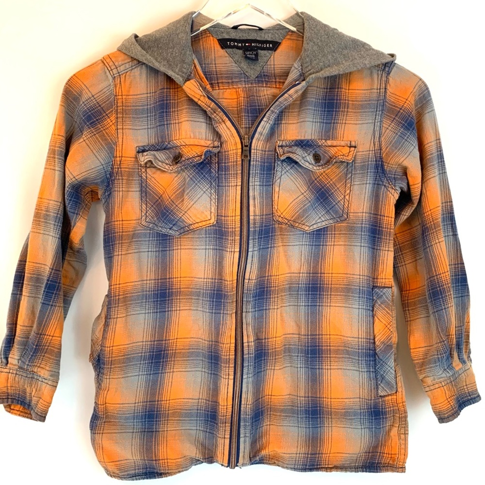 Tommy Hilfiger Plaid Zip Up Hoodie